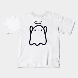 Spooky Halloween angel ghost design Kids T-Shirt